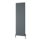 Reina Piatto Double 1800mm x 595mm 6369BTU Anthracite Vertical Designer Radiator