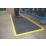 COBA Bubblemat Anti-Fatigue Floor Middle Mat Black/Yellow 1.2m x 0.9m x 14mm