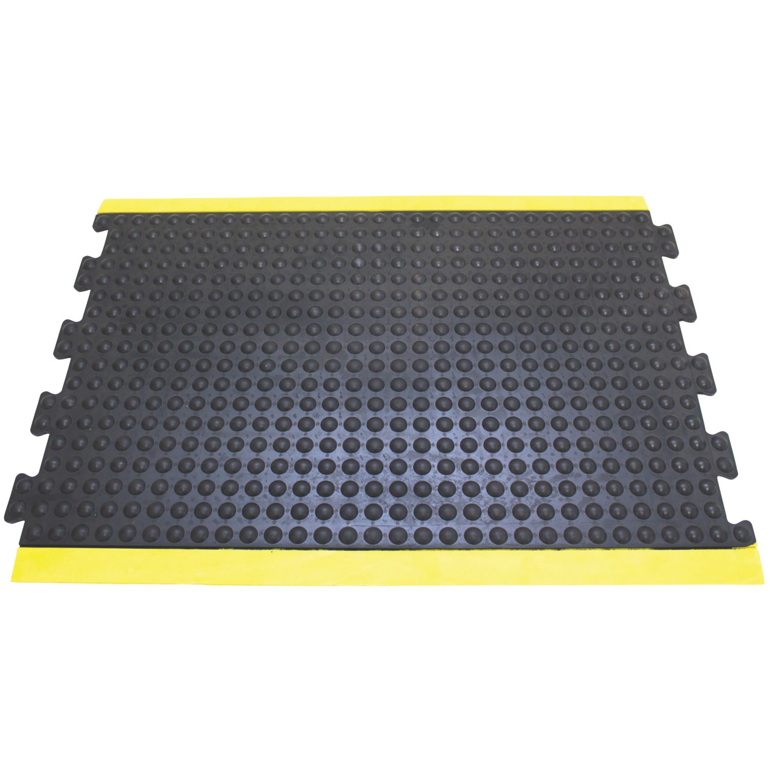 COBA Bubblemat Anti-Fatigue Floor Middle Mat Black/Yellow 1.2m x 0.9m x 14mm (154FV)
