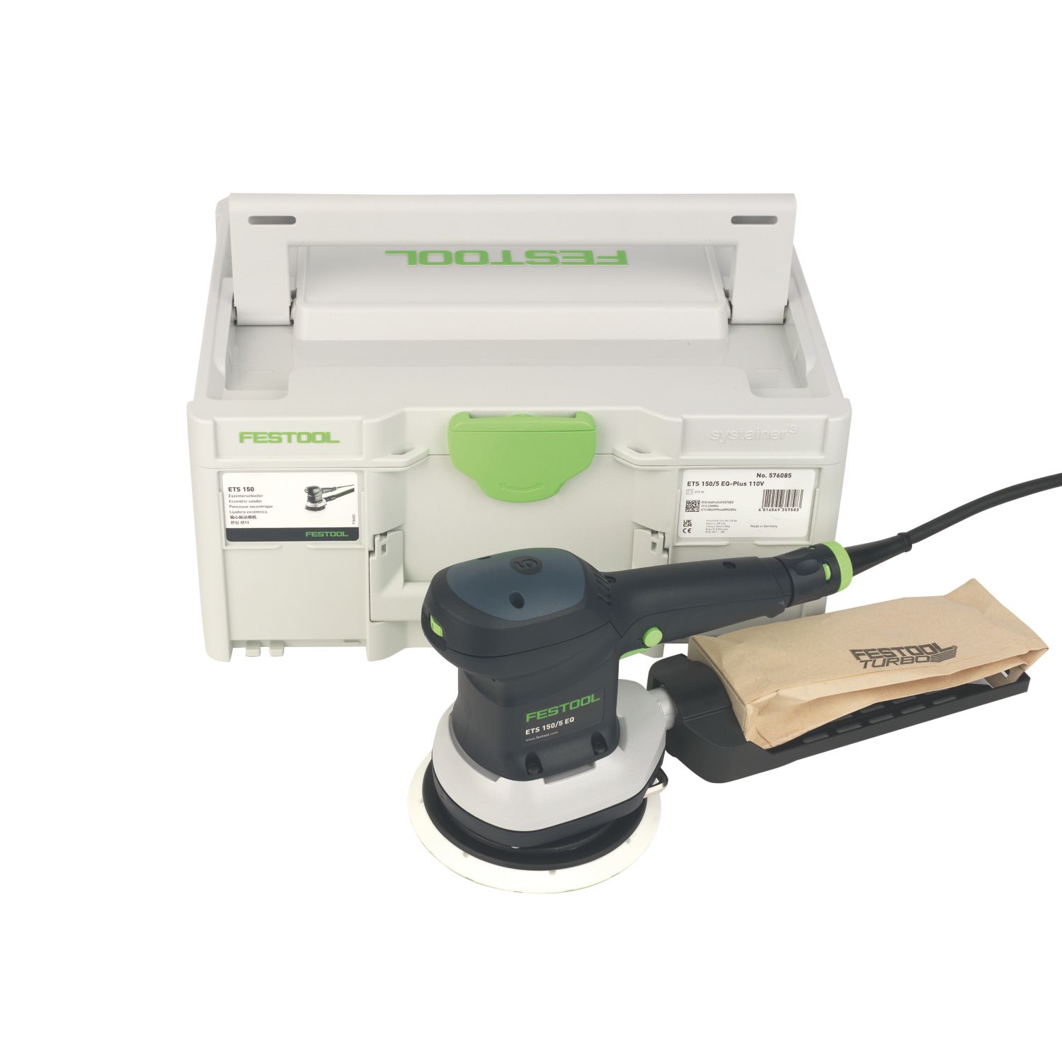 Festool ETS 150/5 EQ-Plus 150mm Electric Orbital Sander 110V (154HM)