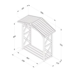 Forest Apex 7' x 3' (Nominal) Timber Log Store