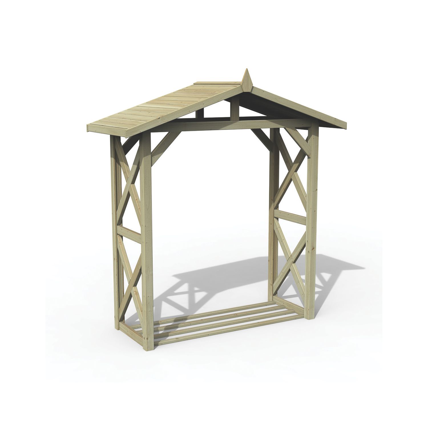 Forest Apex 7' x 3' (Nominal) Timber Log Store (154JN)