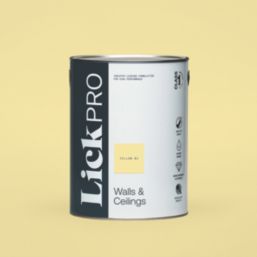 LickPro  Eggshell Yellow 01 Emulsion Paint 5Ltr