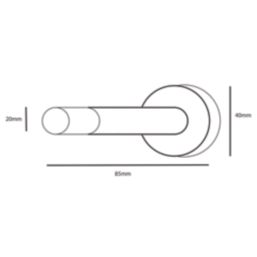 Eclipse Cylinder Projection Solid Wall Door Stop 20 x 85mm Antique Brass