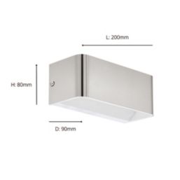 Eglo Sania 4 LED Wall Light Silver 10W 1300lm