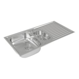 Carysil EA07 1.5 Bowl Stainless Steel Inset Kitchen Sink  965mm x 500mm