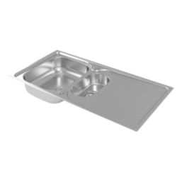 Carysil EA07 1.5 Bowl Stainless Steel Inset Kitchen Sink  965mm x 500mm