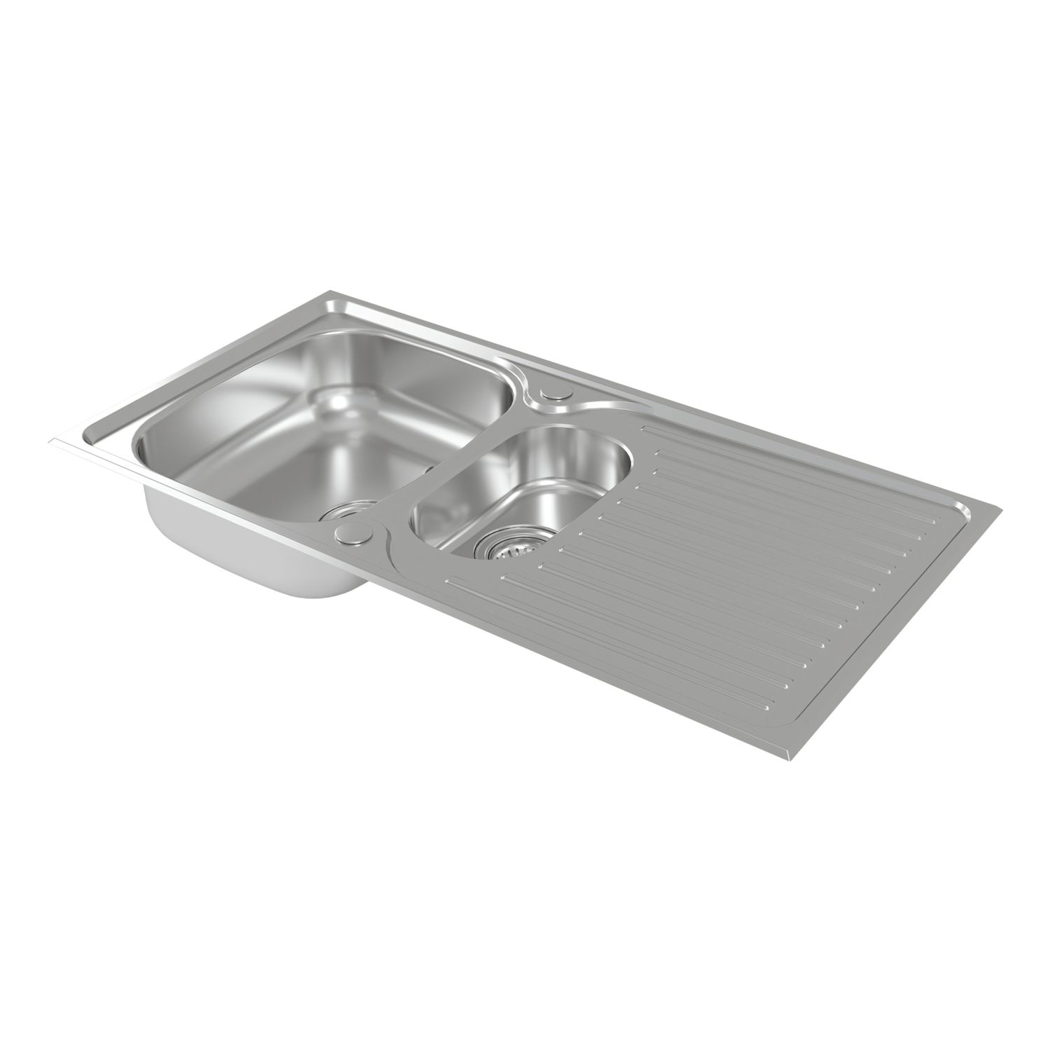 Carysil EA07 1.5 Bowl Stainless Steel Inset Kitchen Sink 965mm x 500mm (154RE)
