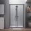 ETAL  Framed Rectangular Sliding Shower Door Matt Black 1090mm x 1900mm