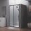 ETAL  Framed Rectangular Sliding Shower Door Matt Black 1090mm x 1900mm