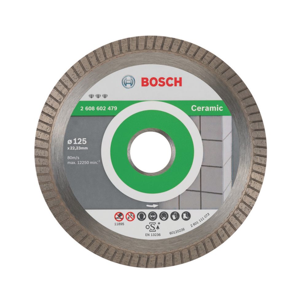 Bosch Tile Turbo Diamond Disc 125mm x 22.23mm Screwfix