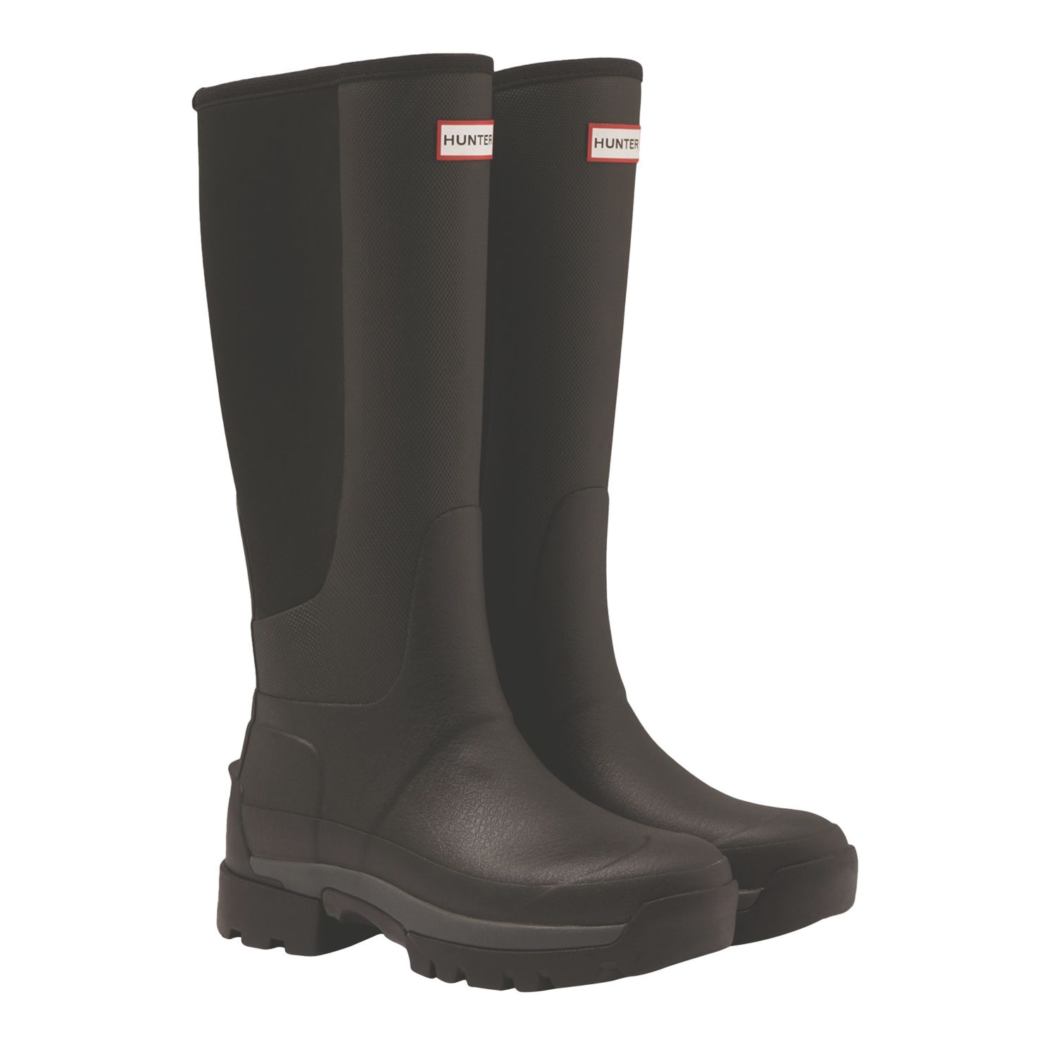 Hunter Balmoral Hybrid Tall Size 8 Womens Black Non Safety Wellies (154XW)