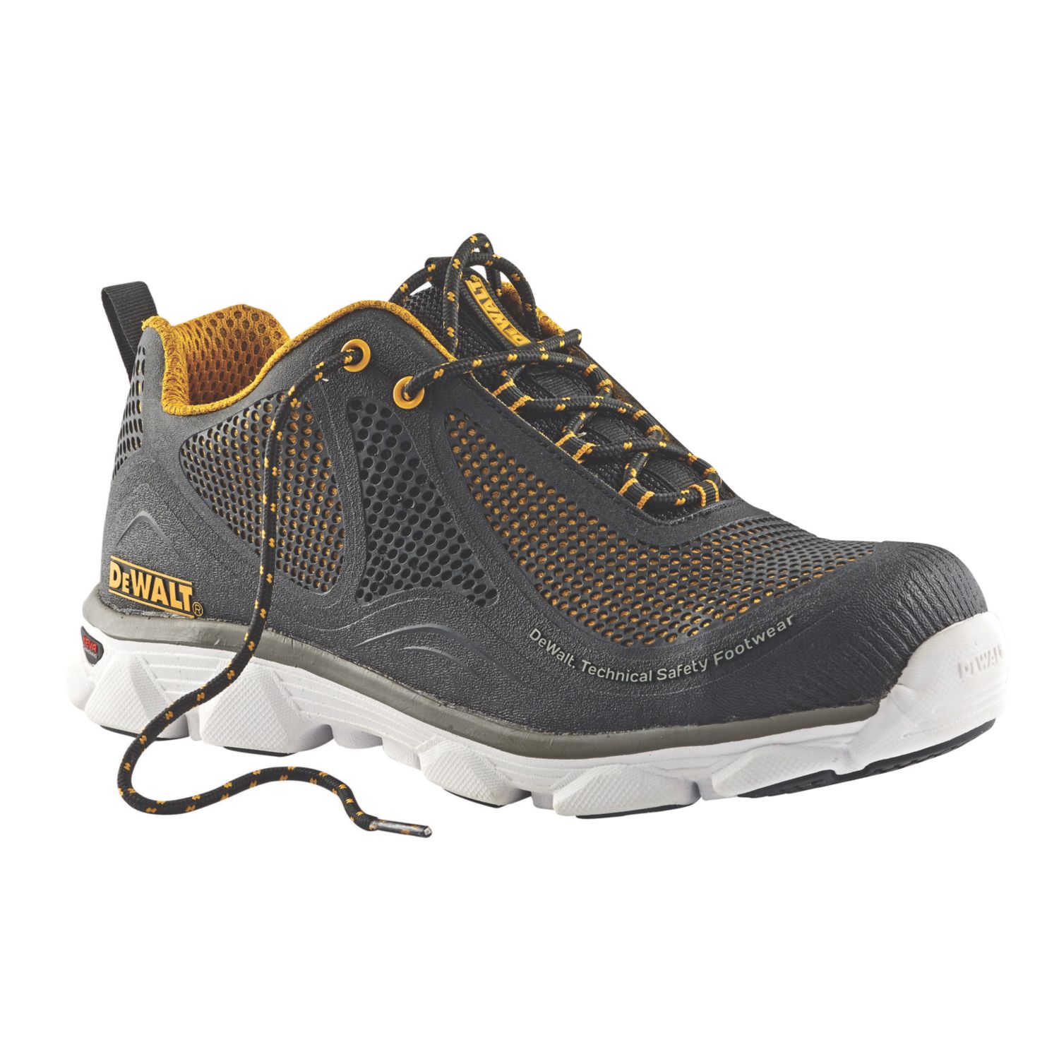 DeWalt Krypton Size 8 Black/Orange Steel Toe Cap Safety Trainers (15534)