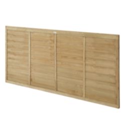 Forest Super Lap  Fence Panels Natural Timber 6' x 3' Pack of 6