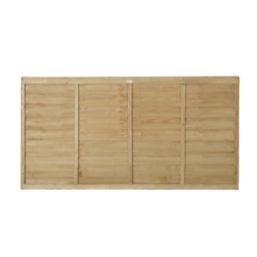 Forest Super Lap  Fence Panels Natural Timber 6' x 3' Pack of 6