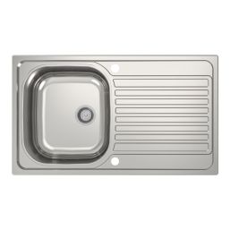 Jabiri 1 Bowl  Satin Stainless Steel Sink 860mm x 500mm