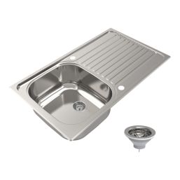 Jabiri 1 Bowl  Satin Stainless Steel Sink 860mm x 500mm