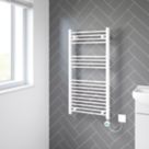 Refurb Flomasta 1000mm x 500mm 852BTU White Flat Electric Towel Radiator