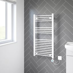 Refurb Flomasta 1000mm x 500mm 852BTU White Flat Electric Towel Radiator