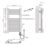 Flomasta 700mm x 400mm 512BTU Chrome Curved Electric Towel Radiator