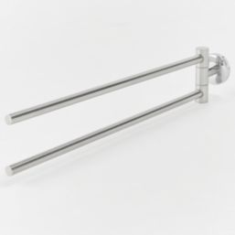 Essentials Ormara Twin Towel Rail Sliver 432mm x 55mm x 93mm