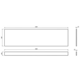 Highlife Bathrooms Halite Adjustable Front Bath Panel 1800mm Gloss White 2 Pieces