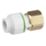 Flomasta  Plastic Push-Fit Straight Tap Connector 15mm x 3/4"