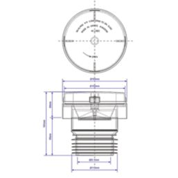 McAlpine  Push-Fit Air Admittance Valve Grey 110mm