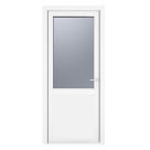 Crystal  1-Panel 1-Obscure Light Left-Handed White uPVC Back Door 2090mm x 920mm