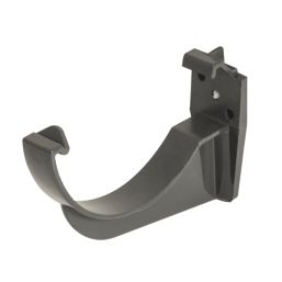 FloPlast  uPVC Half Round Fascia Brackets Anthracite Grey 112mm 10 Pack