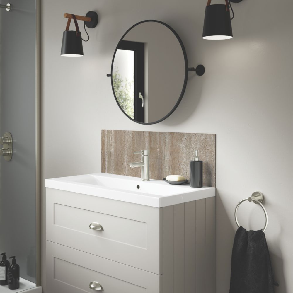 Splashwall Sovanna Vanity Splashback Matt Brown 800mm x 250mm x 4mm