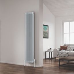 Reina 1800mm x 380mm 3382BTU White Vertical 2 Column Radiator