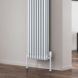 Reina 1800mm x 380mm 3382BTU White Vertical 2 Column Radiator