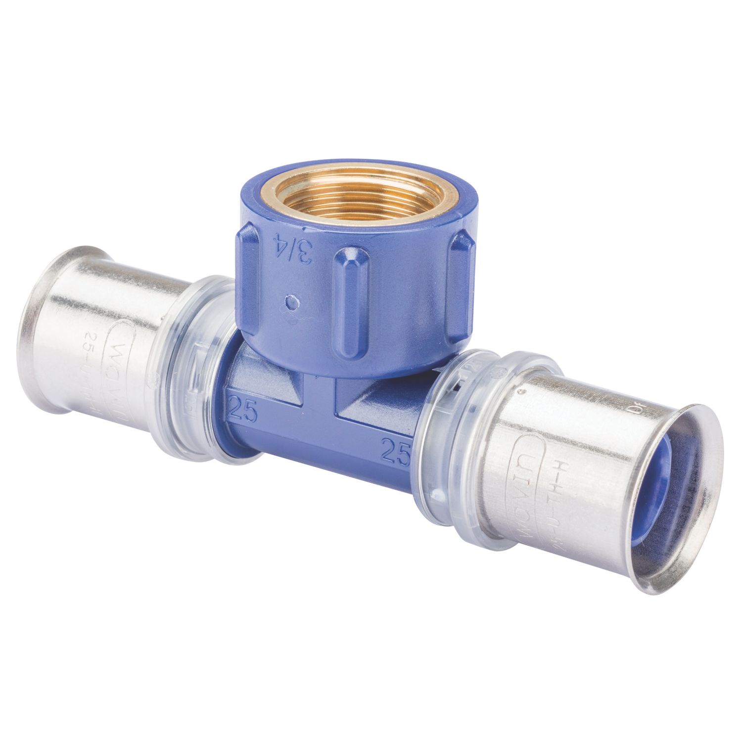 Wavin Tigris K5 Multi-Layer Composite Press-Fit Adapting One-Sided Female Tees 25mm x 0.75" x 25mm 5 Pack (155RM)