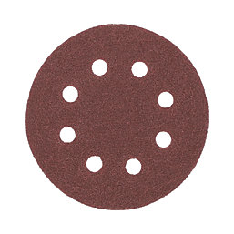 Flexovit  A203F 60 / 80 / 120 Grit 8-Hole Punched Multi-Material Sanding Discs 115mm 6 Pack
