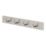 Essentials 4-Hook Pin Rail Satin Stainless Steel 350mm x 45mm