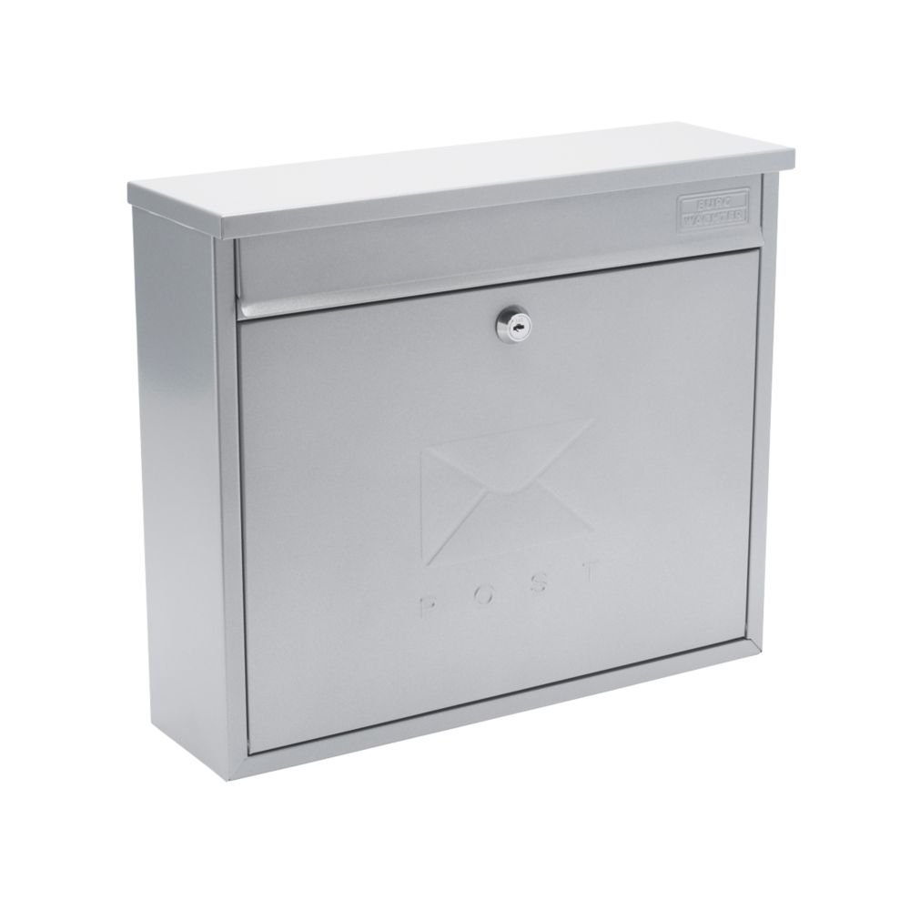 Burg-Wachter Elegance Post Box Silver Powder-Coated | Post Boxes ...