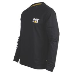 CAT Trademark Banner Long Sleeve T-Shirt Black 4X Large 58-60" Chest