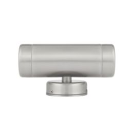 Saxby Odyssey Outdoor Twin Wall Light Brushed Stainless Steel