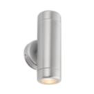 Saxby Odyssey Outdoor Twin Wall Light Brushed Stainless Steel