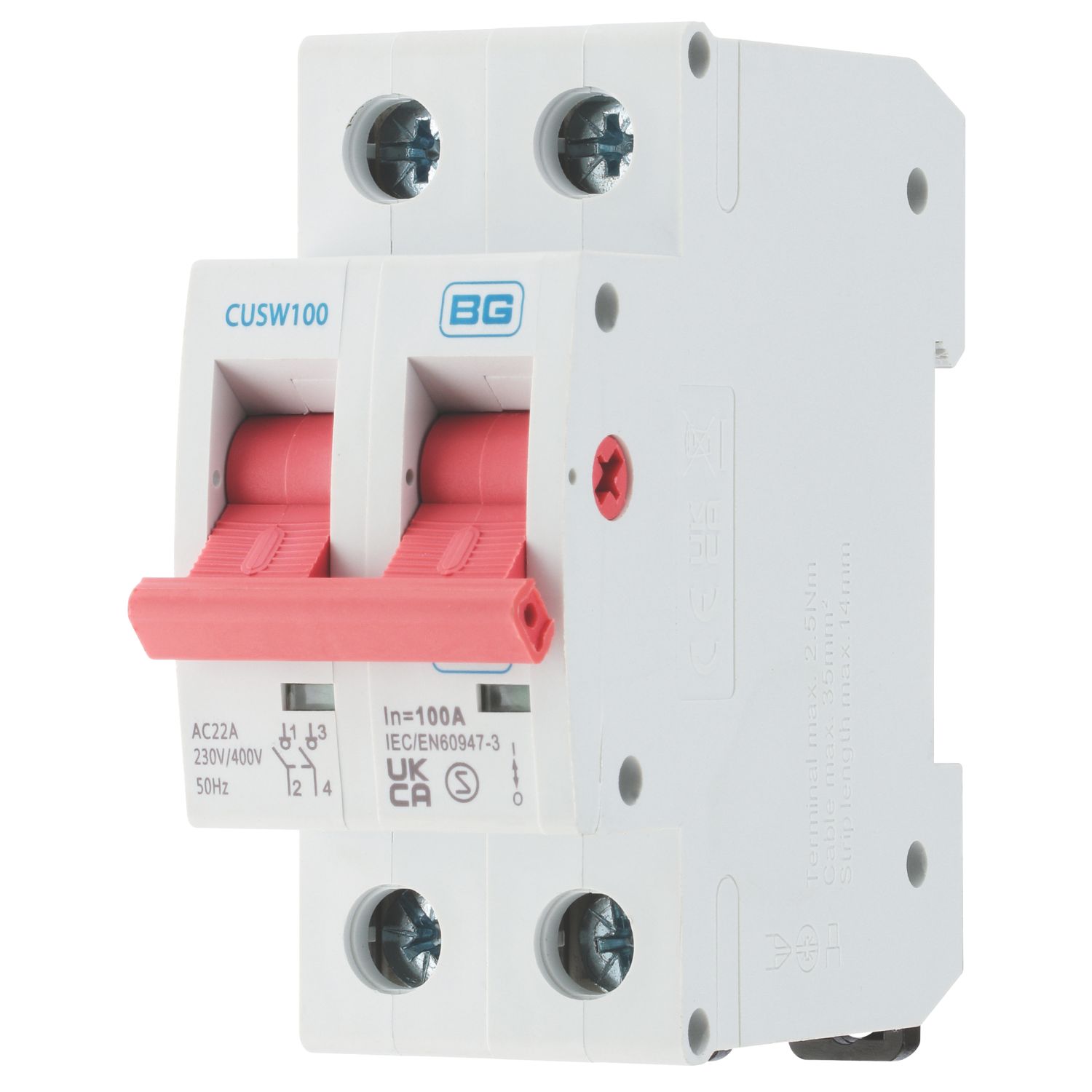 British General Fortress 100A DP Main Isolator Switch (155XG)