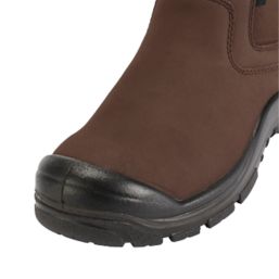 Site Merrien Size 8 Brown Steel Toe Cap Safety Dealer Boots Screwfix