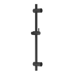 Swirl Bonda Adjustable Shower Riser Rail Black 654mm - Screwfix