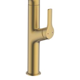 Swirl Boyne  Pull-Out Spray Mixer Kitchen Tap Brass-Effect