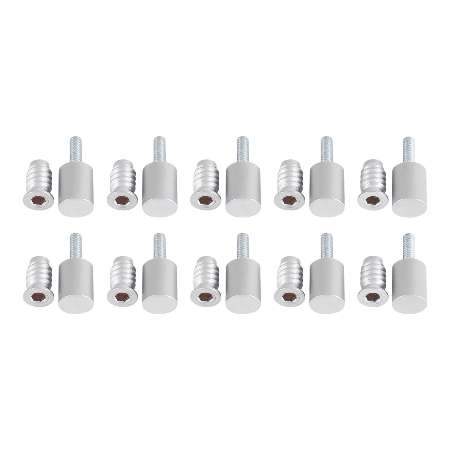 Smith & Locke 39mm Sash Stops Satin Chrome 10 Pack (155YX)