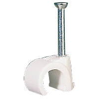 Tower White Cable Clips 6-7mm 100 Pack