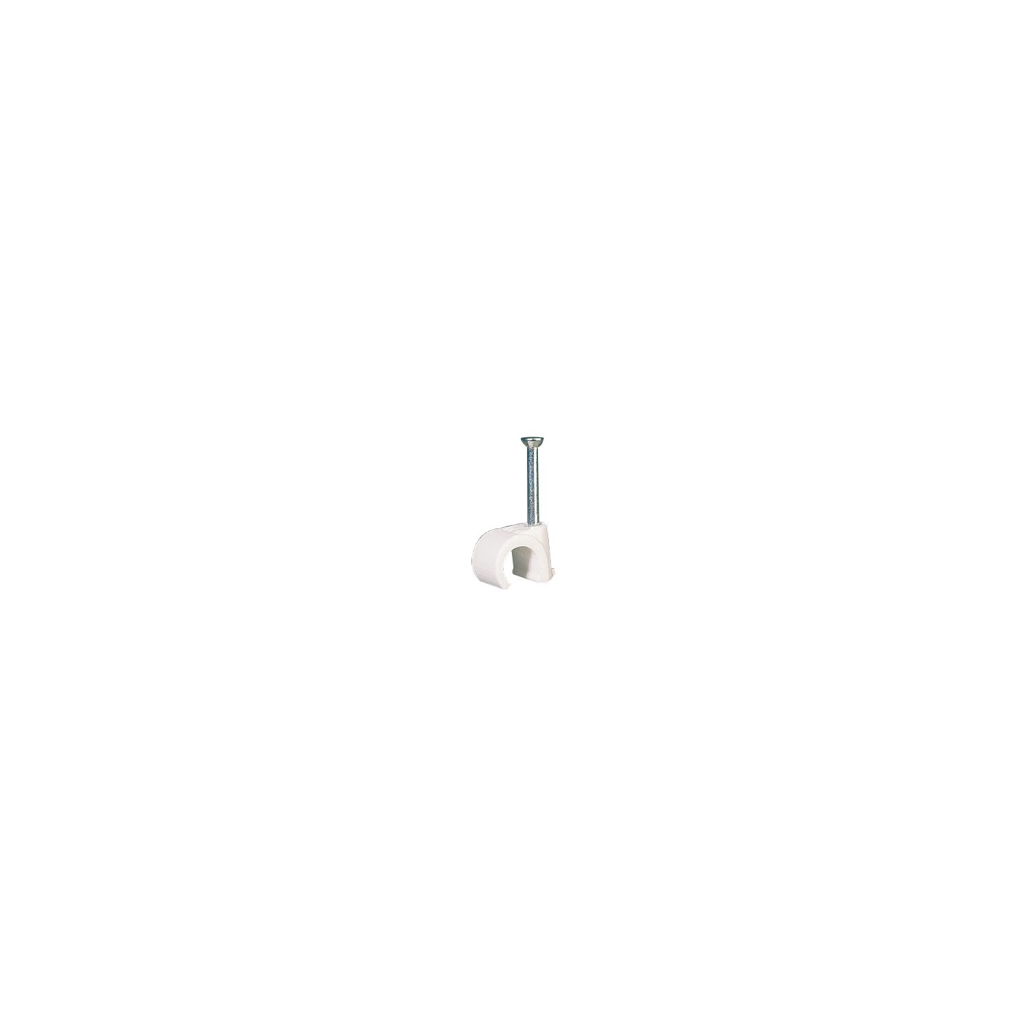 Tower White Round Cable Clips 6-7mm 100 Pack (15636)