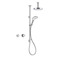 Mira Mode Dual Gravity-Pumped Ceiling-Fed Dual Outlet Chrome Thermostatic Digital Shower
