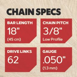 Oregon PowerSharp 3/8 45cm Chainsaw Chain 3/8" x 0.050" (1.3mm)