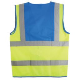 Pro RTX High Visibilty  Waistcoat Yellow / Royal Blue Small 36" Chest